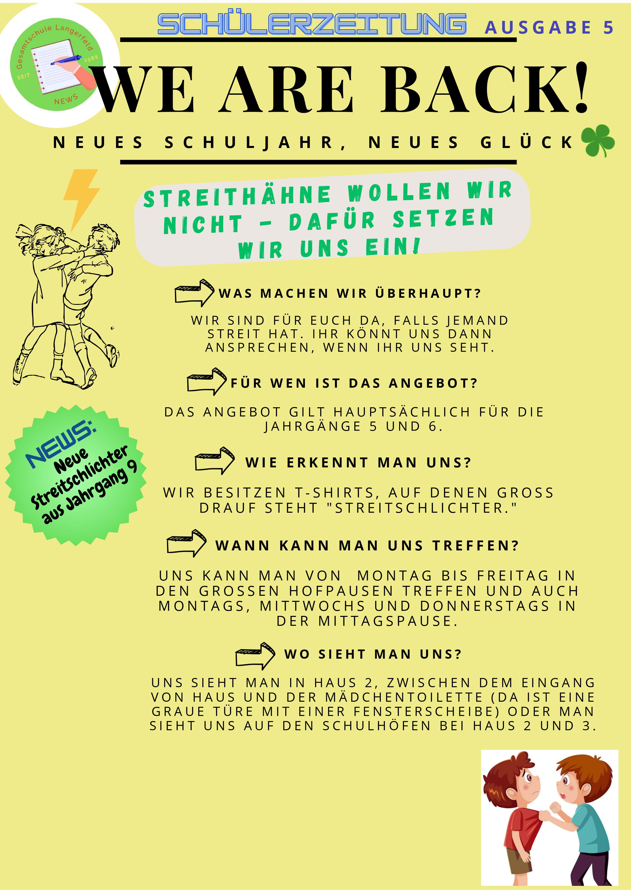 Fünfte Ausgabe der Schülerzeitung