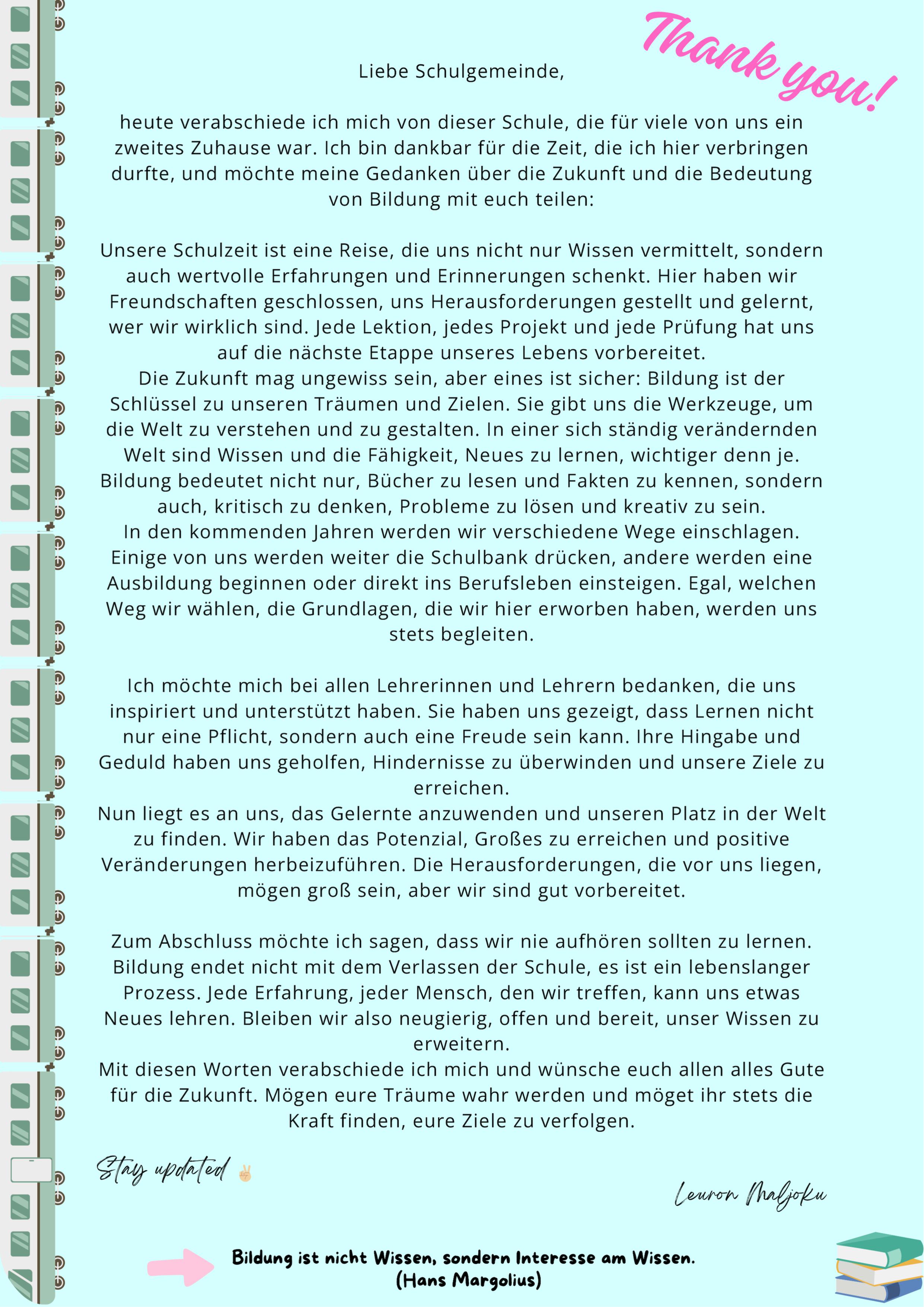 Abschiedsgruß